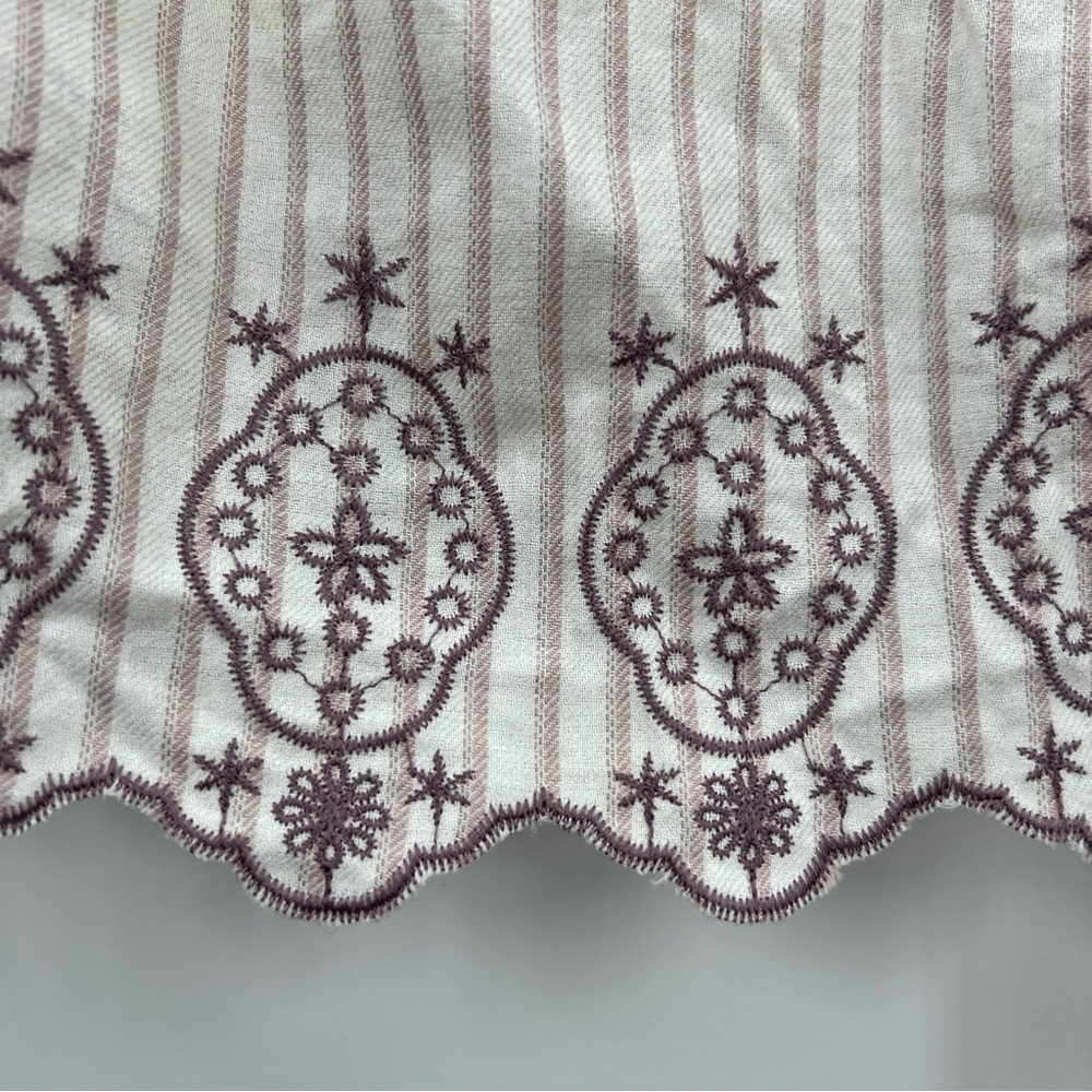 Anthropologie NWT Floreat Striped Sleep Dress Embroidered Long Sleeve size XS - Picture 5 of 10